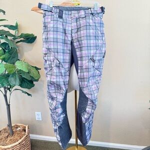 Fox Racing Dakota Motocross Pant Girls Size 5/6 Purple Plaid MX Adjustable Moto.